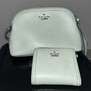 Mint Kate Spade Crossbody Bag & Matching Wallet
